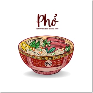 Pho, Vietnamese beef noodle soup Posters and Art